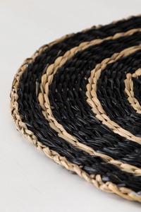 Mantel Individual de algas marinas negras, productos ecológicos redondos, hecho en Vietnam, decoración de mesa, venta al por mayor - Product Image 3