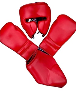 Top Selling Customizable Cowhide Leather Boxing Sparring Set with Gloves <b>Head</b> Gear & Groin Guard-High Quality <b>Training</b> Kit - Product Image 3