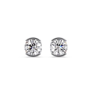 Pendientes de Diseño con Diamantes de Corte Redondo a la Moda, 0.30 Ct, Diamantes Cultivados en Laboratorio en Platino, para Bodas, Compromisos y Fiestas - Product Image 2