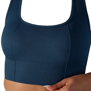 Sujetador de Yoga sin costuras de secado rápido de alta calidad para mujer, ropa interior deportiva de estilo Simple para gimnasio con realce para Fitness, Top de entrenamiento - Product Image 1
