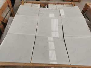 Turco Bianco Carrara gris blanco mármol azulejos súper fino pulido moderno Hotel Villa hogar Baño escalera encimeras - Product Image 5