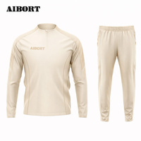 Aibort Premium Breathable Quick Dry Slim Fit Zipper Training Soccer Sportswear Performance Men Football Tracksuit untuk Latihan