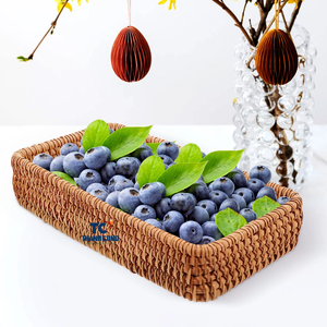 Cesta de ratán natural hecha a mano cesta de frutas de Vietnam almacenamiento ecológico al por mayor para decoración de cocina y mesa - Product Image 1