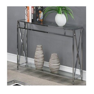 Tables de console en métal fini antique attrayant pour les petits espaces avec une polyvalence fonctionnelle et décorative - Product Image 1