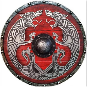 Chất Lượng Tốt Nhất Mô Hình Chiến Đấu Viking Lá Chắn 30Cm Bằng Gỗ Lá Chắn Tùy Chỉnh Trang Trí Nội Thất Bằng Gỗ Viking Lá Chắn - Product Image 1