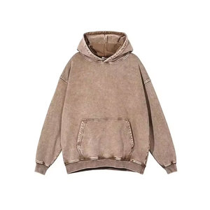 Venta al por mayor de peso pesado de gran tamaño Vintage Wash Hoodie 100% algodón personalizado piedra esencial ácido estampado cuello con capucha para hombre de invierno - Product Image 1