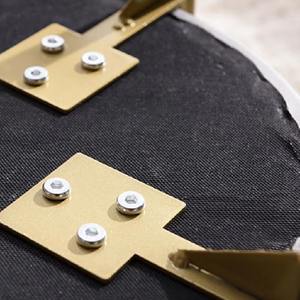 Azul cielo Nuevo diseño Moderno elegante Tapa extraíble Patas de metal Almacenamiento cuadrado Otomano Última llegada - Product Image 6