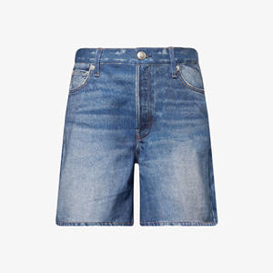 Jorts Personalizados Extra Grandes para Hombre, Rag Bone Miramar Kaia, Casuales, de Cintura Alta, con Botones, de Mezclilla Azul, de Algodón Suave, Estilo Jersey - Product Image 1
