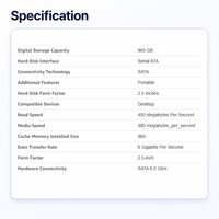 SSD Server Bekas D5 P5530 960GB 2.5" U.2 SSDPF2KX960HZ NVME Solid State Drive Hard Drive Server Enterprise