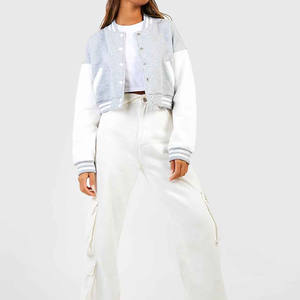 Veste de baseball de haute qualité, vente chaude 2024, veste de baseball pour femmes, veste en laine avec manches en cuir, patch en chenille avec lettres - Product Image 4