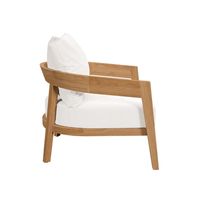 Fauteuil de relaxation moderne au design minimaliste, durable, léger et confortable, en bois de teck massif, résistant à l'eau, pour extérieur, ferme, parc, villa