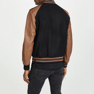 Chaqueta de trabajo para hombre con logotipo personalizado, diseño de invierno, tela de sarga de algodón 100% de alta calidad, forro de lana desgastada con ajuste cuadrado de cuero - Product Image 3