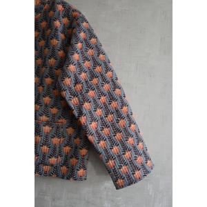 Chaqueta Acolchada de Algodón con Estampado de Bloques, Manga Larga, Hecha a Mano, Estilo Étnico para Mujer y Hombre, Abrigo de Invierno Cálido y Elegante - Product Image 3