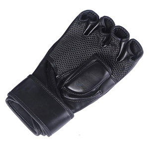 ถุงมือ MMA ระดับมืออาชีพสำหรับการฝึกซ้อมต่อสู้-หนังทนทาน ระบายความชื้นได้ดี น้ำหนักเบา สายรัดข้อมือปรับได้ กันลื่น ใช้กลางแจ้ง - Product Image 4