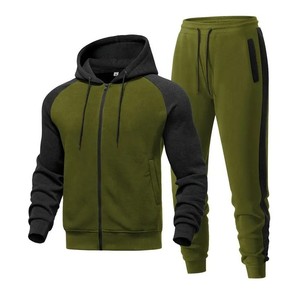 Men's Hooded Casual Premium Athletic Yoga Tracksuit Set with Custom Logo Zipper Jacket and Jogger Pants for Sports & Jogging - Product Image 3