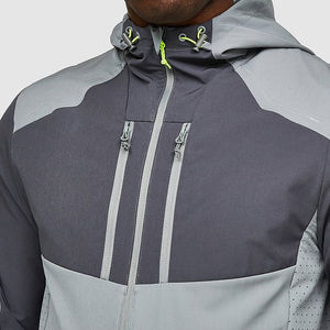 Veste de sport à capuche pour homme en toile 100% coton style vintage légère coupe-vent avec poches zippées vêtements de sport d'extérieur - Product Image 6