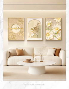 Art mural suspendu imprimé à l'aquarelle de paysage moderne haute définition pour le salon, la chambre à coucher, fond, protection de l'environnement en cristal - Product Image 3