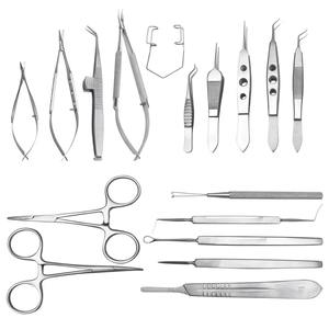 Ensemble manuel de chirurgie de la cataracte en acier inoxydable, 17 pièces, haute qualité, certifié CE, kit d'instruments chirurgicaux ophtalmiques optimal - Product Image 1