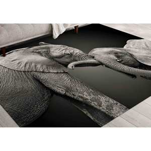 Tapis éléphant : Tapis animalier antidérapant, décoration de chambre, tapis fin non tissé - Product Image 1