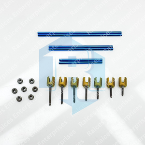 Système de vis pédiculaires en titane polyaxiales et monoaxiales pour usage vétérinaire et humain, kit complet, approuvé CE ISO, manuel, réutilisable - Product Image 6
