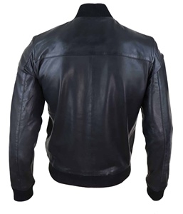 Men's Genuine Leather Bomber Jacket - Product Image 6