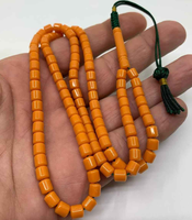 CRESCENT CRAFTS Tasbih musulman en résine, 8 mm, peint à la main, écologique, décoration d'intérieur, chapelet de prière, pompon islamique