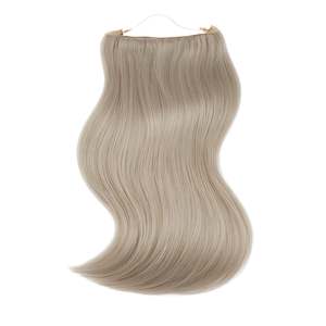 Extensions de cheveux Halo à clipser, cheveux humains Remy lisses # 17 Cool Beige Blonde - Product Image 1