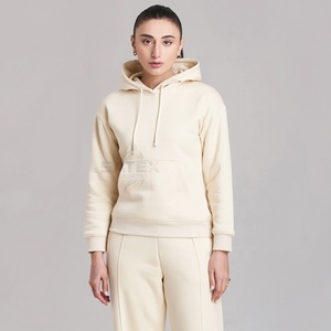 Survêtement d'hiver pour femme en molleton technique 100% coton de haute qualité, coupe décontractée, deux pièces, design premium, hauts longs, taille plus - Product Image 1