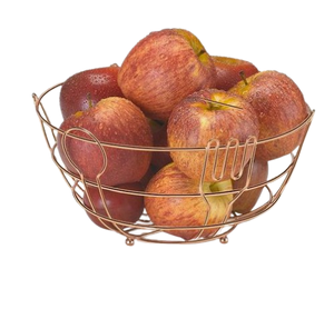 Nouvelle corbeille à fruits de luxe en aluminium à deux niveaux Corbeille à fruits et légumes en métal personnalisée au design moderne - Product Image 5