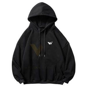 Vente en gros de service OEM sweats à capuche à épaules tombantes pour hommes légers de couleur unie sweats à capuche à épaules tombantes - Product Image 1