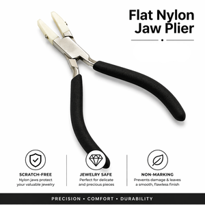 Professional Nylon Jaw Plier Scratch Free Jewelry Tool Flat Nose Pliers Non Marking <b>Wire</b> Work <b>Craft</b> Tool - Product Image 2