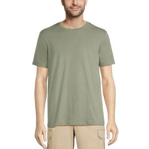 Camiseta de manga corta de algodón básica con estampado de logotipo personalizado, camisetas de verano con cuello redondo para marca personalizada - Product Image 4