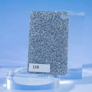 Feuille d'acrylique moulée découpée au laser, blanche argentée pailletée, 1/8 po, avec service de découpe - Product Image 4