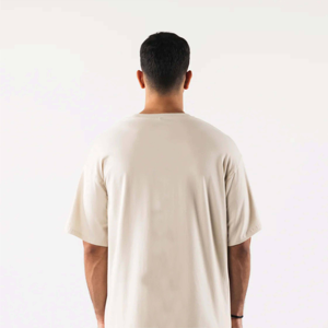 Camiseta de fabricación para hombre, ropa de calle de alta calidad, camiseta en blanco 250 Gsm, camiseta con logotipo estampado de peso pesado para OEM - Product Image 3