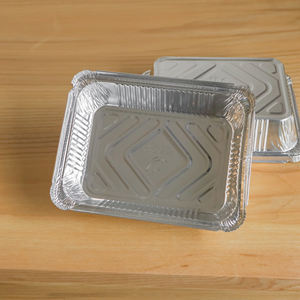 Restaurant Jetable À Emporter Alimentaire Plat De Cuisson Plateau Plaque Boîte Conteneurs De Papier D'aluminium 1100 ml Avec Couvercle au Vietnam - Product Image 4