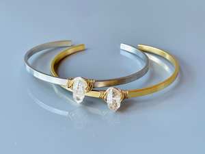 Herkimer Diamond <b>Bracelet</b> Solid 925 Sterling Silver Cuff Crystal <b>Gemstone</b> <b>Bracelet</b> Gold Plated Handmade Adjustable Fine Jewelry - Product Image 3