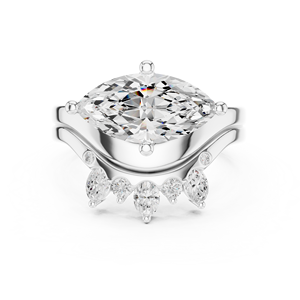 แหวนทองคำดีไซน์วินเทจย้อนยุค10k ประดับอัญมณีสำหรับคนรักแฟชั่น - Product Image 3