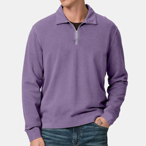 <b>Mens</b> Sweatshirts Half Zip <b>Jumper</b> Micro Fleece Tops Sweater <b>Polo</b> <b>Neck</b> <b>Jumpers</b> Sweatshirt - Product Image 6