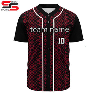 Maillot de baseball 100 % polyester sublimé à boutons pour jeunes, personnalisable avec logo, prix d'usine - Product Image 1