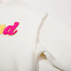 Custom <b>Women's</b> Winter Autumn Casual <b>Long</b> Sleeve Fleece Pullover <b>Sweatshirt</b> with Front Logo - Product Image 6