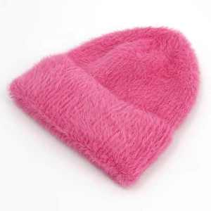 หมวกไหมพรมถักสีผสมผ้าโมแฮร์พร้อมแจ็คการ์ดสำหรับกลางแจ้งใช้ได้ทั้งชายและหญิงกันน้ำได้โลโก้ออกแบบได้ตามต้องการ - Product Image 1