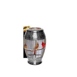 Urna Funeraria Decorativa de Estilo Americano para Cenizas Humanas, Diseño de Pez con Adhesivo Azul Monarca, Capacidad de 200 Pulgadas Cúbicas - Product Image 4