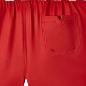 Shorts de Baño de Pana para Hombre de Secado Rápido con Logotipo Bordado Personalizado, Cintura Roja Sólida, Shorts de Baño Transpirables - Product Image 5
