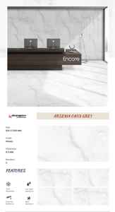 Azulejos de cerámica esmaltada de porcelana de 600X1200mm, alto brillo, talla Glam, Serie de superficie Bookmatch disponible en mate brillante - Product Image 4