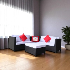 PRSF-002ชุดโซฟาหวายกลางแจ้งดีไซน์ทันสมัยสำหรับวิลล่าโรงแรมอพาร์ทเมนต์ห้องนั่งเล่นสวนรับประทานอาหาร - Product Image 3