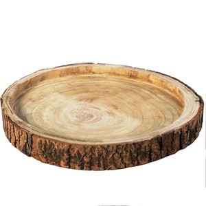6 DIA ในสีเบจไม้เปลือกไม้ผลิตภัณฑ์ขาย indented ชามตกแต่งด้วยเปลือกต้นไม้ทำในอินเดีย - Product Image 4
