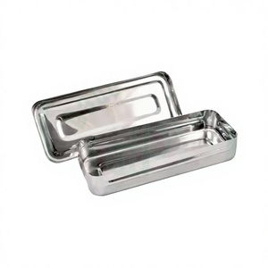 กล่องสแตนเลสสตีลใช้ซ้ำได้ขนาด20x10x4ซม. มีฝาปิดได้รับการรับรองพื้นฐานการผ่าตัดในปากีสถานโดย Daddy D Pro ISO - Product Image 1