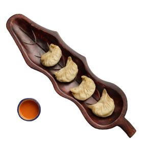 Plateau de grésillement élégant en forme de feuille idéal pour servir des biscuits, des bonbons, des desserts et des collations en Inde - Product Image 1