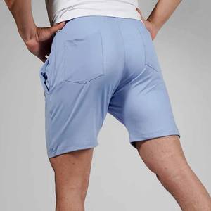 <b>Men's</b> Casual High Quality 100% Polyester Sports <b>Shorts</b> Custom Solid Mid <b>Waist</b> Drawstring Closure <b>Elastic</b> Breathable Quick Dry - Product Image 4