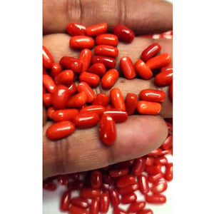 ปะการังอิตาลีธรรมชาติขนาด8มม. ถึง10มม. 125ชิ้นทรงหลังเบี้ยทรงสี่เหลี่ยม251 CTS ล็อตหนึ่งในนั้นมีคุณภาพดีพลอยแท้ราคา288 $ เรา - Product Image 4